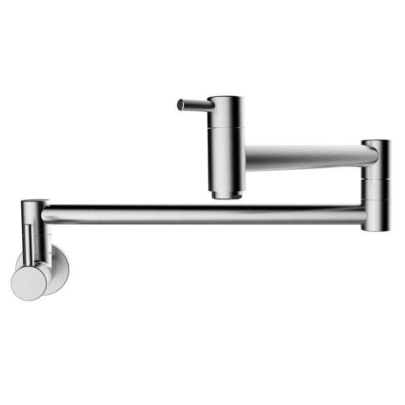 Dakota Sinks DSF-07KPF00BN Single Hole Wall Mount Stainless Steel Pot Filler – Brushed Nickel