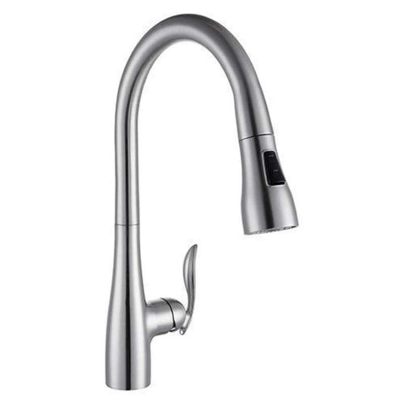 Dakota Sinks Signature 16 1/2 Inch Single Hole Pull-Down Pre-Rinse Kitchen Faucet