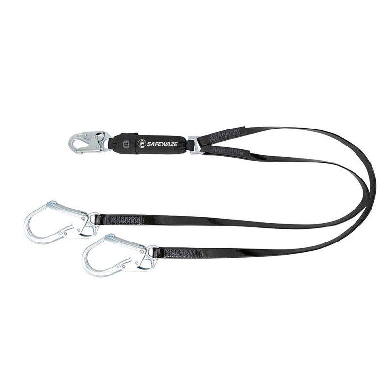 PRO-Shield 6 Energy Absorbing Lanyard: Dual Leg, Rebar Hooks
