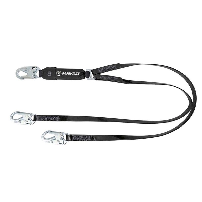 PRO-Shield 6 Energy Absorbing Lanyard: Dual Leg, Snap Hooks
