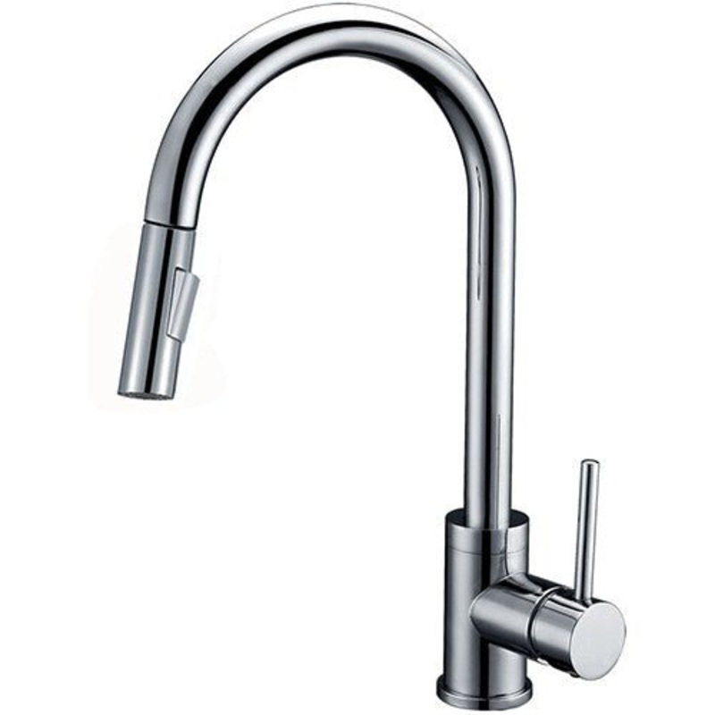 Signature 16 7/8 Inch Single Hole Pull-Down Kitchen Faucet