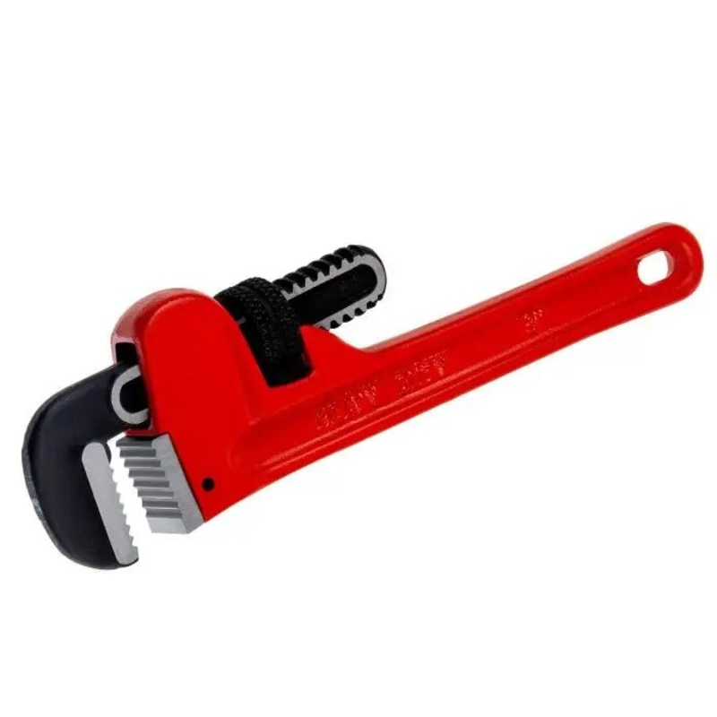 8 Heavy-Duty Straight Cast-Iron Pipe Wrench