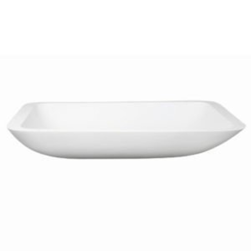 Dakota Sinks DSE-SRV03W Signature Elements Series 23 5/8 Inch Resin Single Bowl Rectangle Bathroom Vessel Sink, White