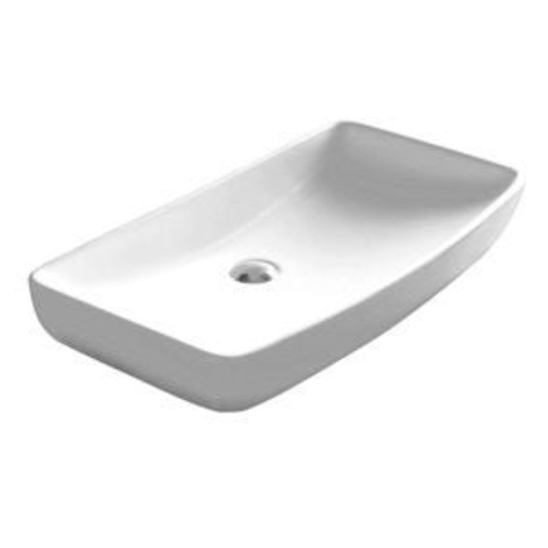 Dakota Sinks DSE-VCV05W Signature Elements Series 29 1/2 Inch Vitreous China Single Bowl Rectangle Bathroom Vessel Sink, White