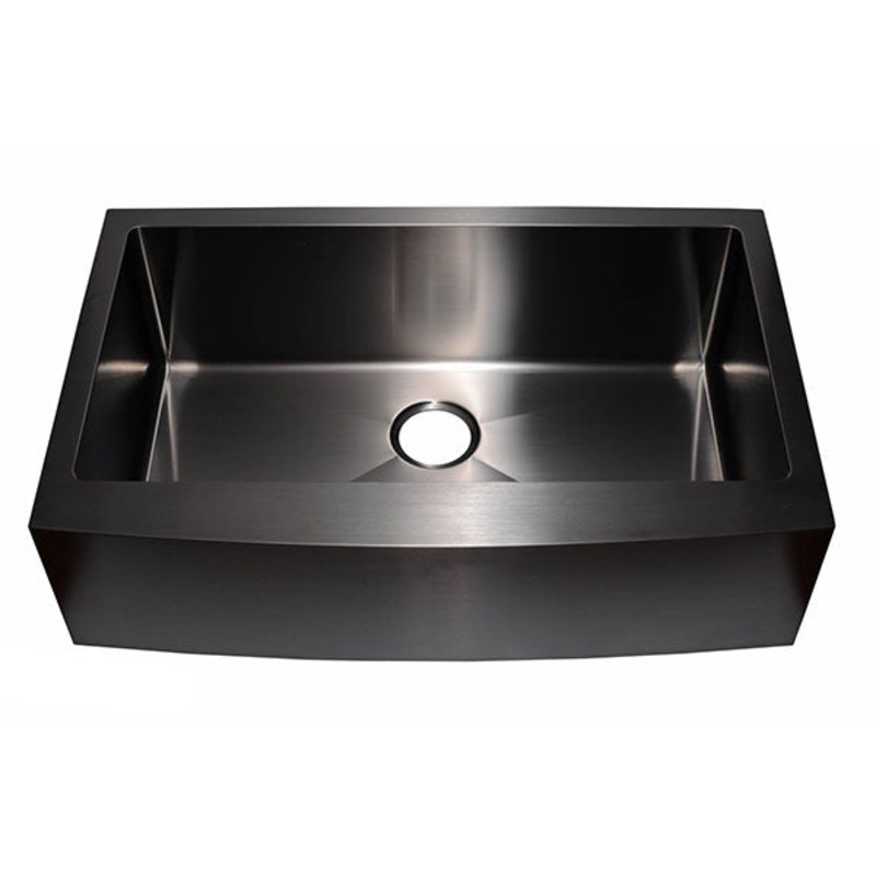 Dakota Sinks DSM-A3320 Signature M-Series 33 Inch Micro Radius Single Bowl Apron Front Kitchen Sink with Bottom Grid