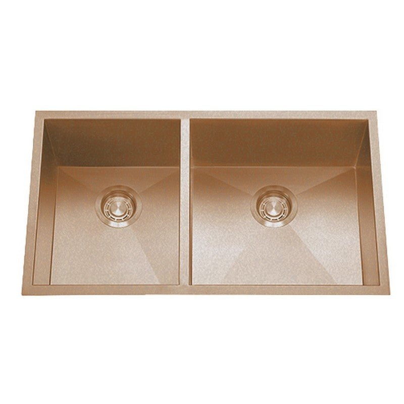 Dakota Sinks DSZ-4060 Signature Z-Series 32 Inch Zero Radius 40/60 Double Bowl Undermount Stainless Steel Kitchen Sink with Bottom Grid