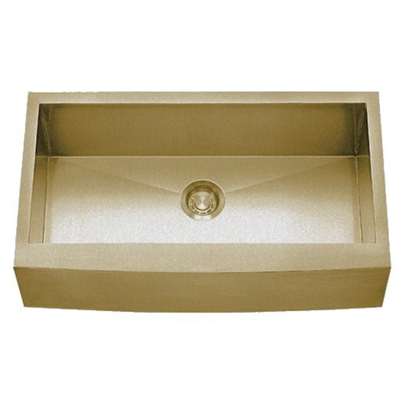 Dakota Sinks DSZ-A3020 Signature Z-Series 30 Inch Zero Radius Single Bowl Apron Front Stainless Steel Kitchen Sink with Bottom Grid