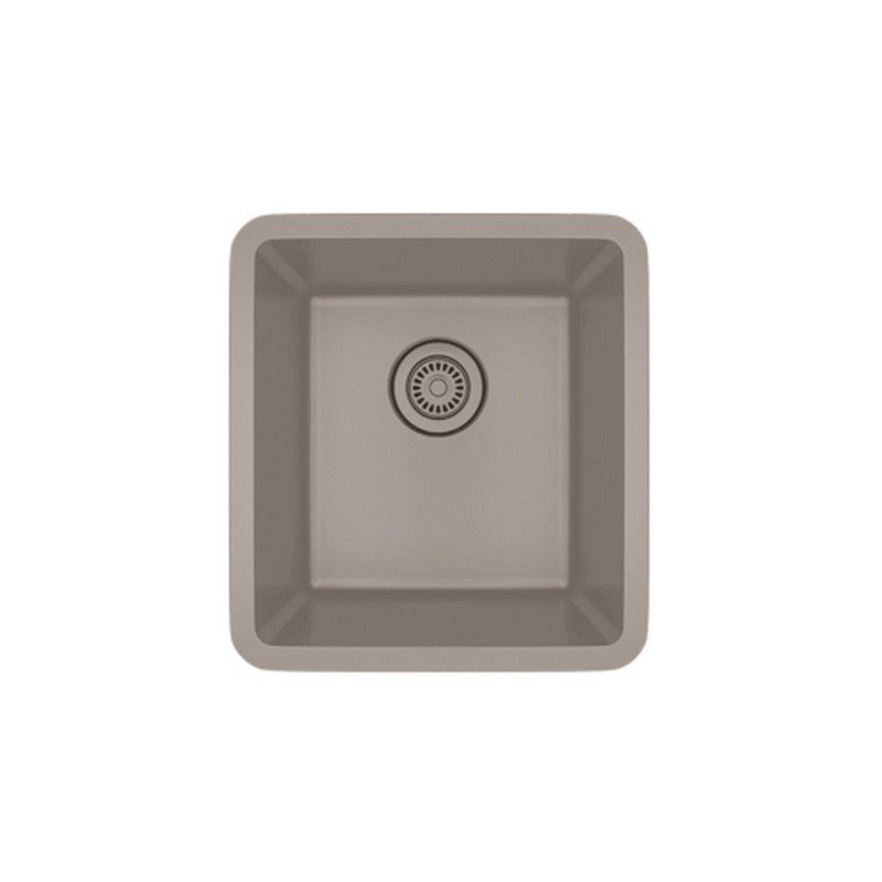 Dakota Sinks GSE-QC1618-BE Builders Elements Series 16 1/2 Inch Quartz Composite Single Bowl Undermount Bar Sink