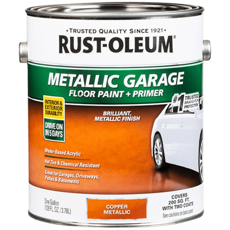 Rust-Oleum Concrete and Garage Metallic Floor Paint – Gallon (2 Count)