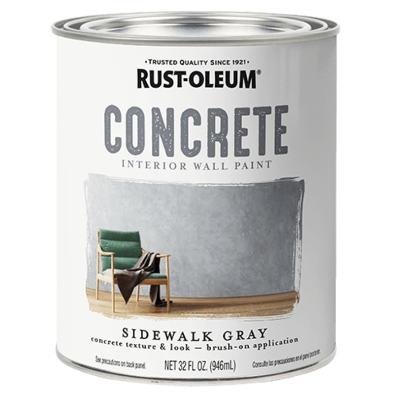 Rust-Oleum Concrete Interior Wall Paint – Quart (2Count)