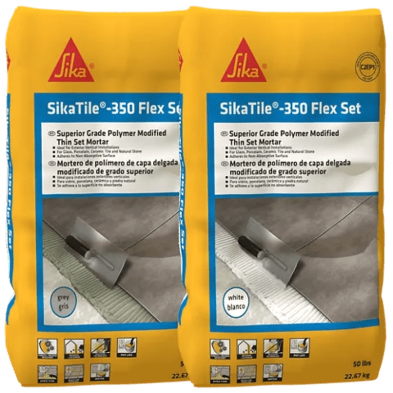 SikaTile-350 Flex Set Non Modified Mortar – Pallet with 48 Bags (50 LBS each)