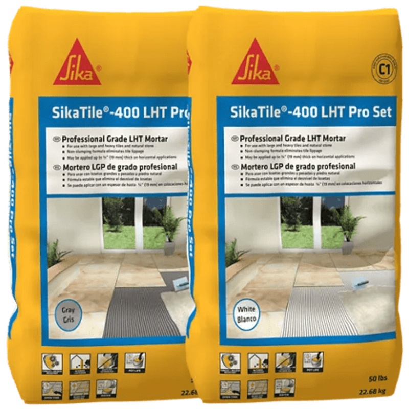 SikaTile-400 LHT Pro Set Heavy Tile Mortar – Pallet of 48 Bags