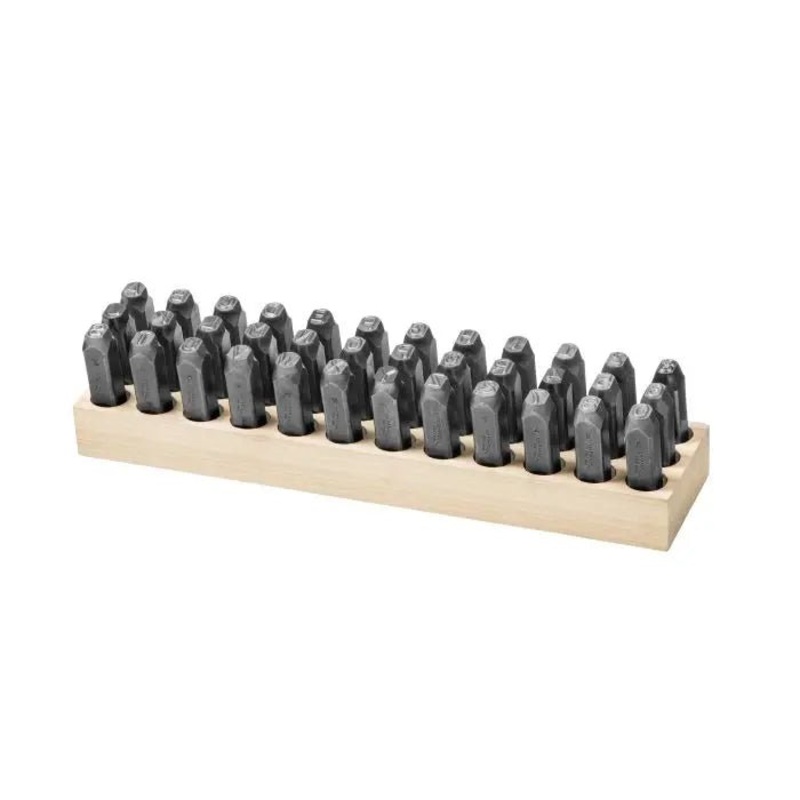 Stamp Set-3/8 Round Face Letter/Number 36Pcs.