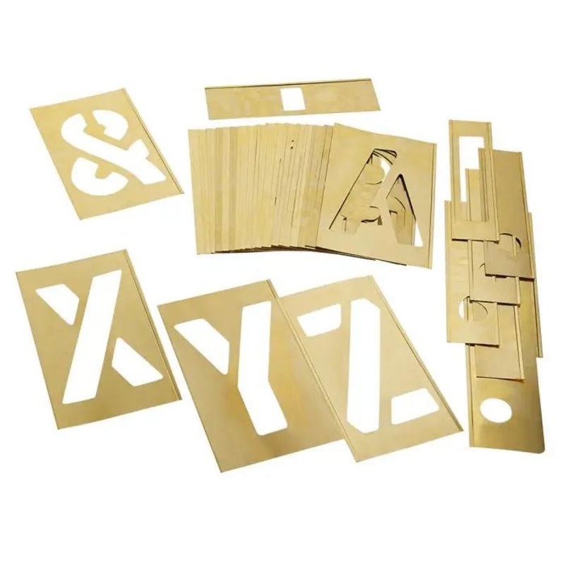 Stencil Set-Letter 10 Brass 33Pcs.