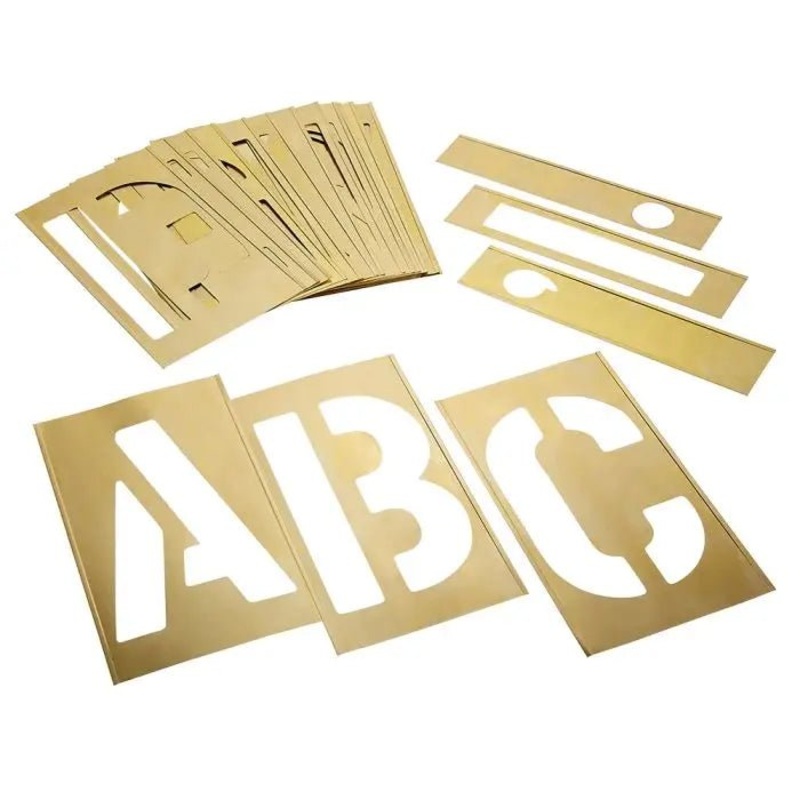 Stencil Set-Letter 12 Brass 33Pcs.