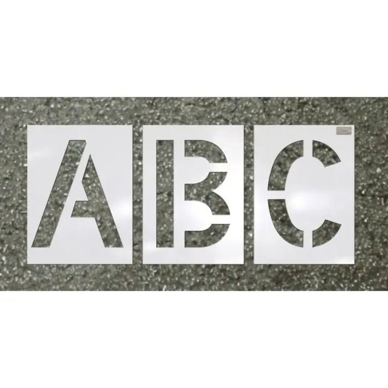 Stencil Set-Letter 4X2-3/4 LDPE Curb 29Pcs.