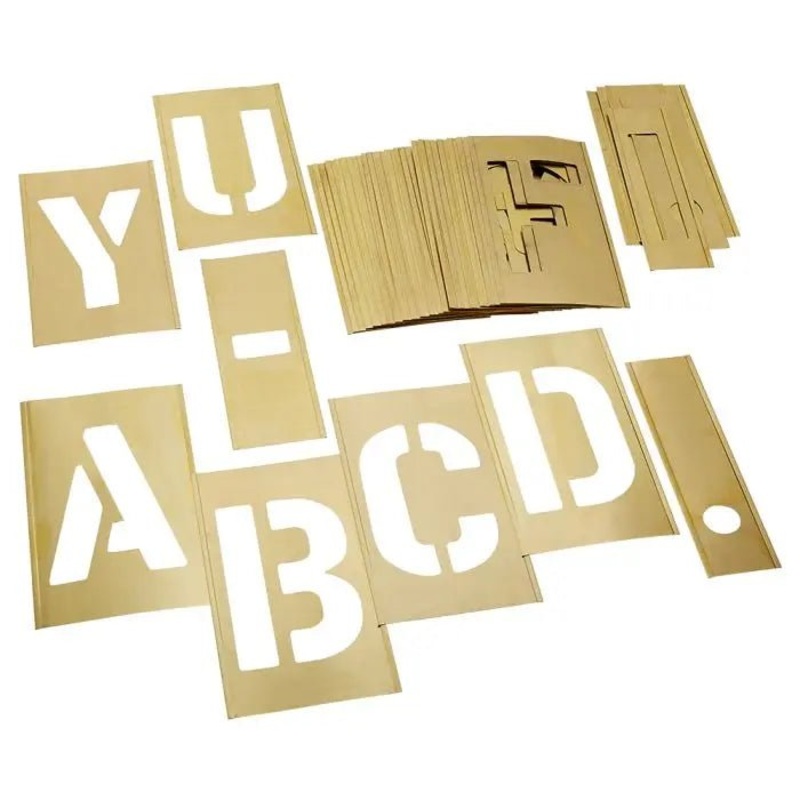 Stencil Set-Letter 8 Brass 33Pcs.