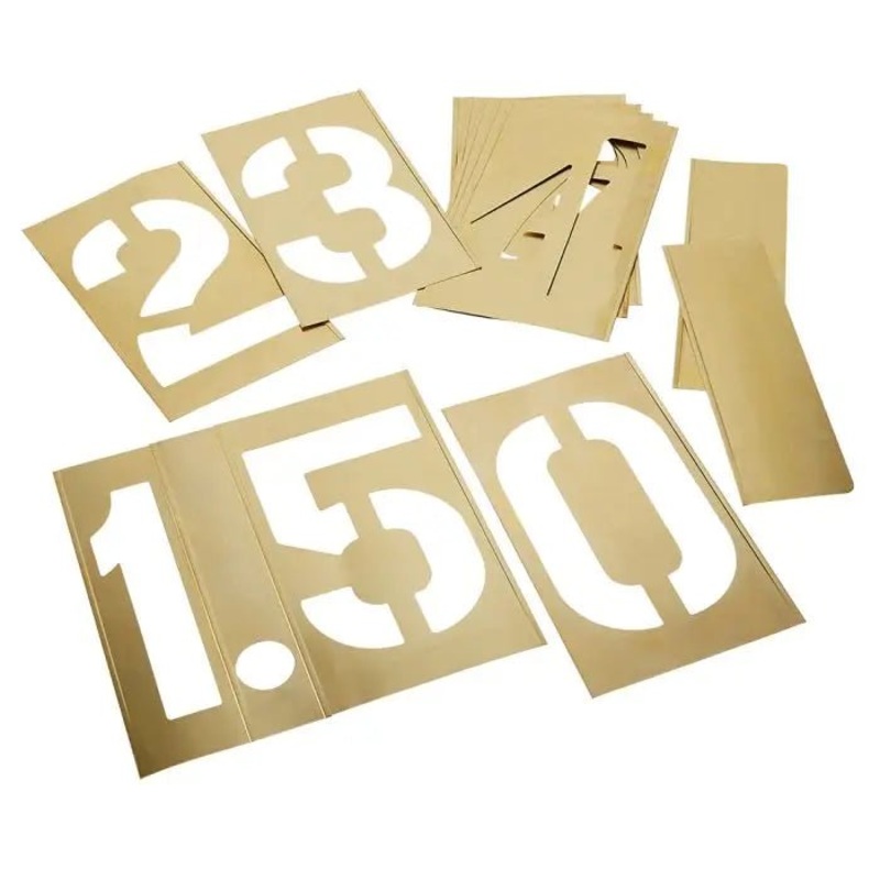 Stencil Set-Numbers 12 Brass 13Pcs.