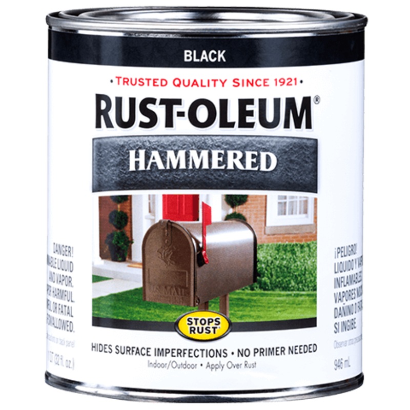 Stops Rust Spray Paint And Rust Prevention Hammered Brush-On Paint – Quart (2 Count)