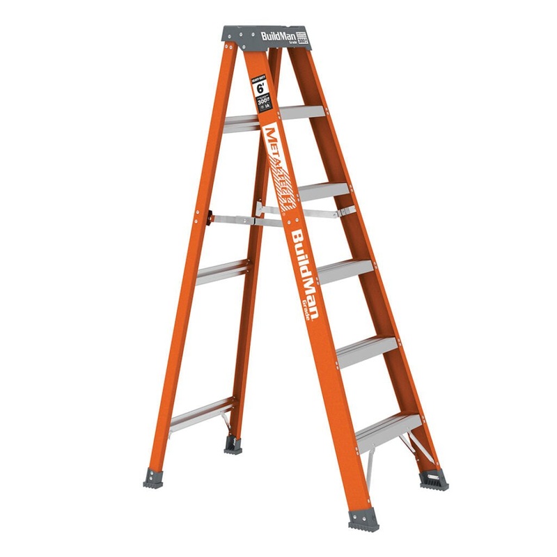 6 Buildman Fiberglass Stepladder