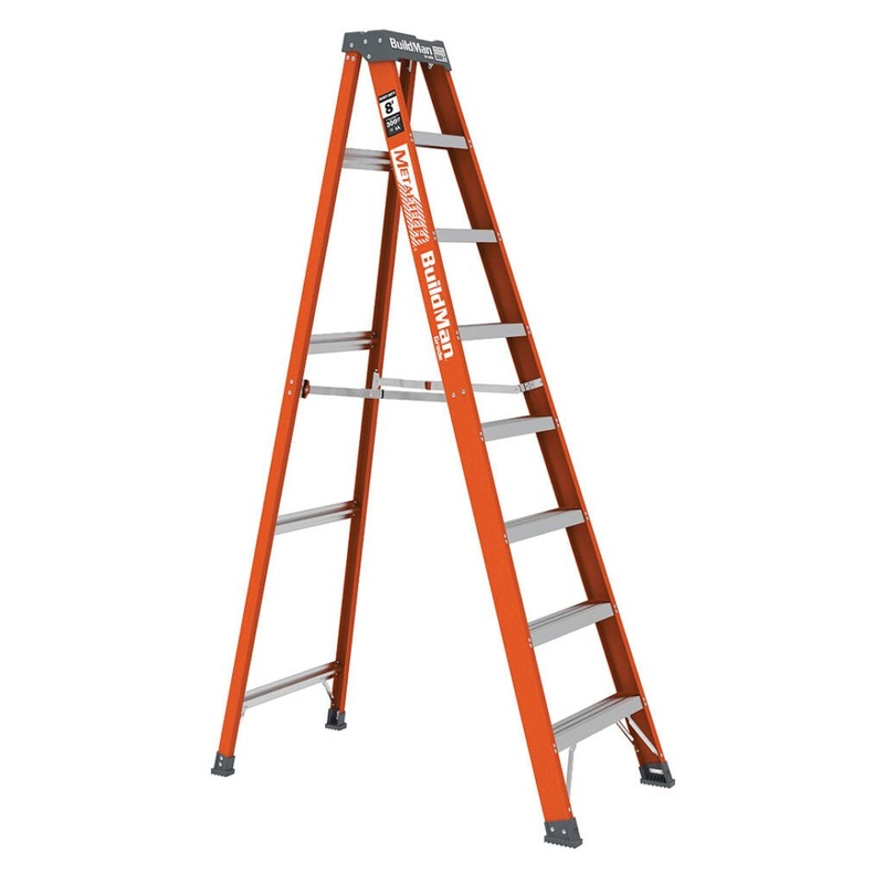 8 Buildman Fiberglass Stepladder
