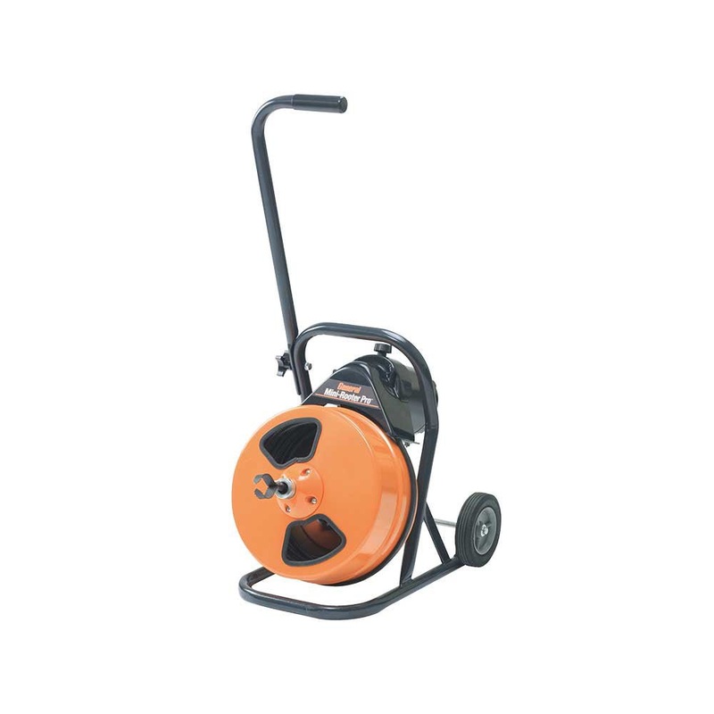 General Pipe Cleaners Mini rooter | 50-Ft. X 1/2-In. Cable | MRCS Cutter Set | Power Cable Feed