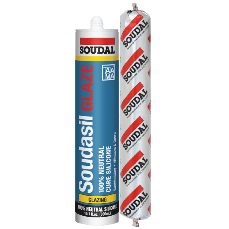 Soudasil Glaze|Cartridge – Case of 12|Sausage – Case of 20|Clear|White|Anodized Aluminum|Antique White|Black|Bronze|Gray|Limestone|Window Bronze