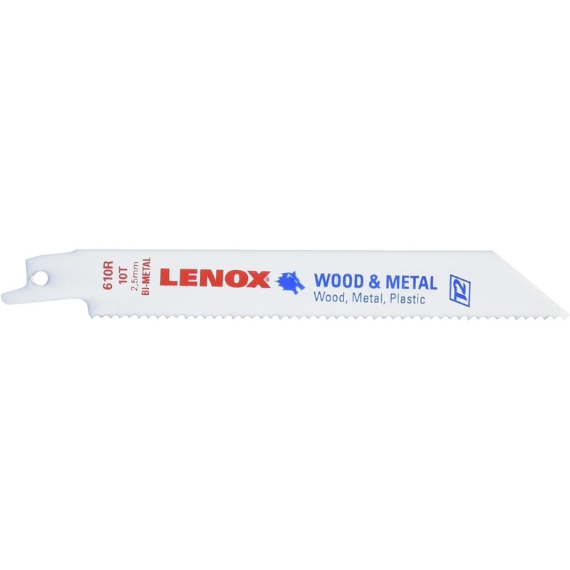 Lenox 610R 6 Inch X 10 Tpi Bi-Metal Reciprocating Saw Blades – Pack of 5