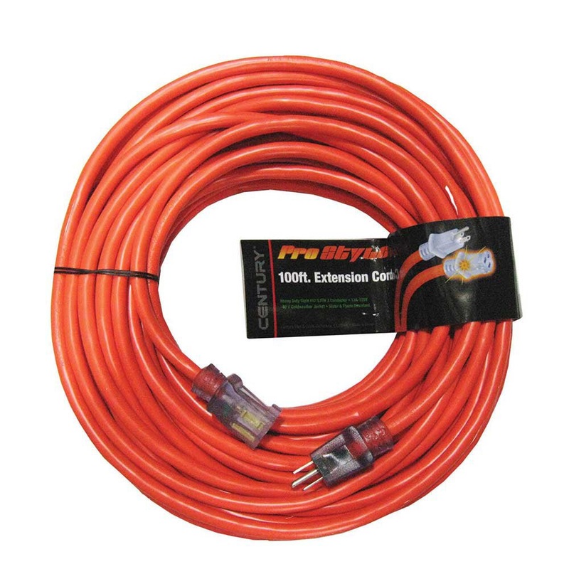 Pro Style Lighted Extension Cord Orange | 12/3 100-Ft. SJTW