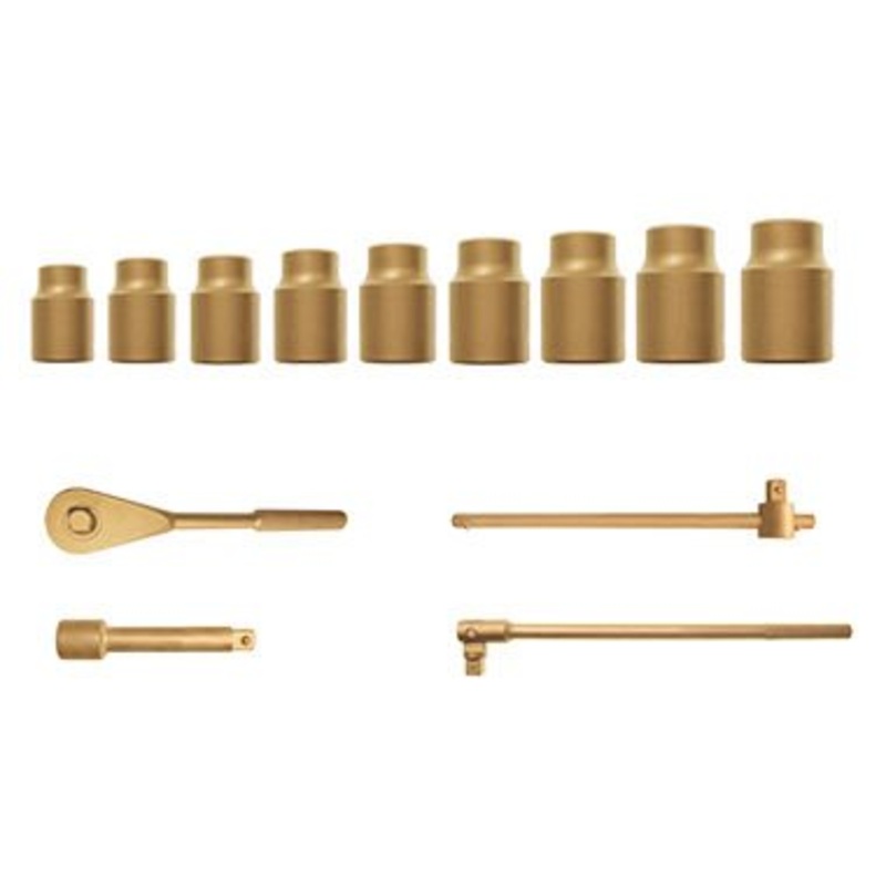 15-Piece Metric Kit – Regular Sockets, 6-Point, 1/4 Drive