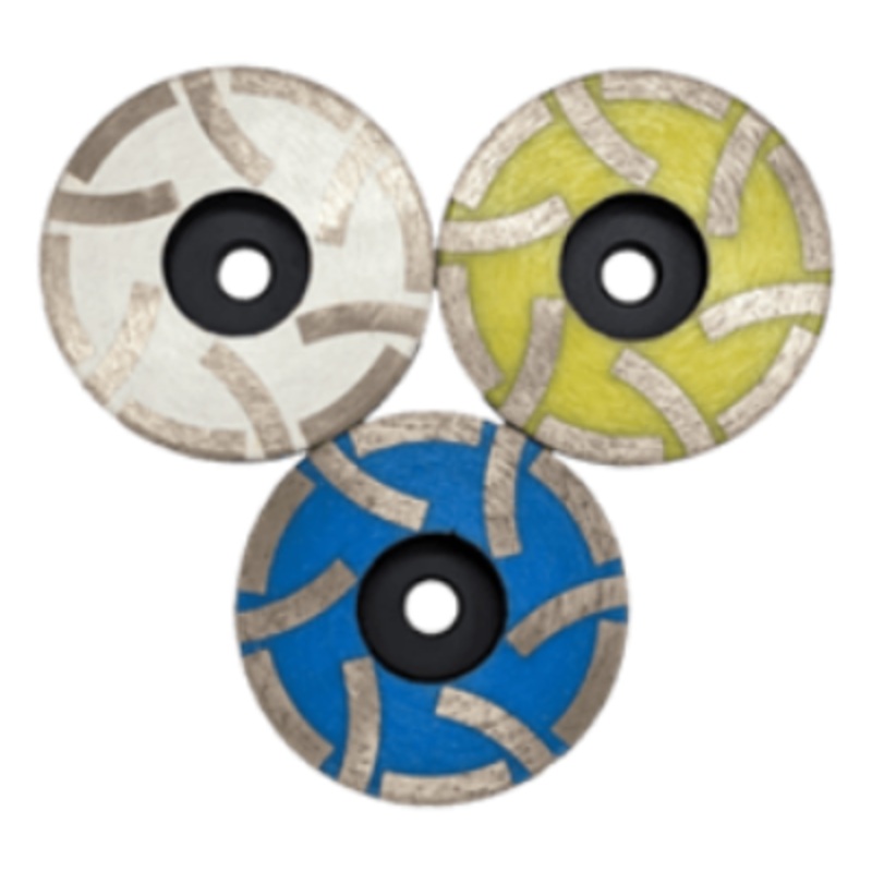 6×6 Resin Filled Cup Wheel|Step1|Step2|Step3|Set