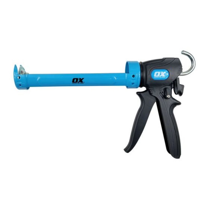 OX Pro 10-Ounce / 310ml Dual Thrust Caulk Gun | 12:1 & 24:1 Thrust Ratio