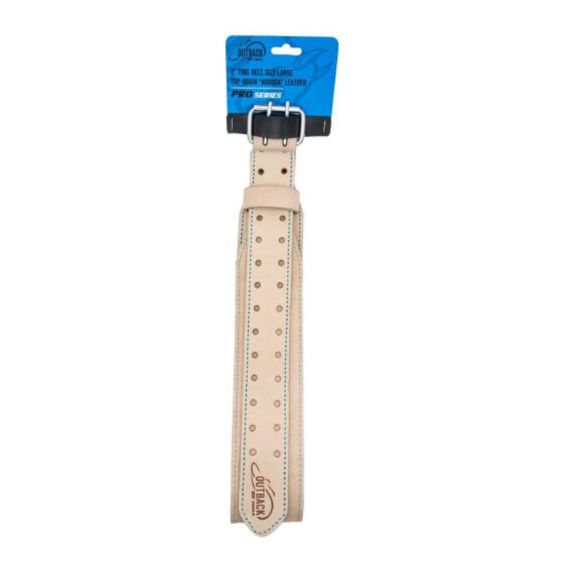 OX Pro 3-Inch White Leather Tool Belt – Large 35 to 46