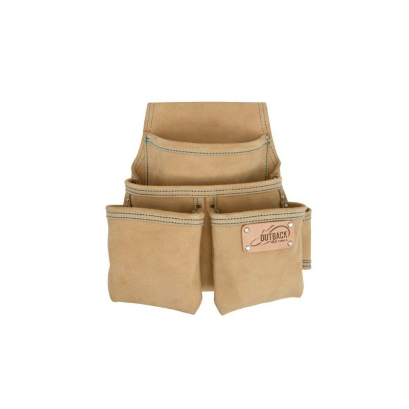 OX Trade 4-Pocket Fastener Pouch, Suede Leather