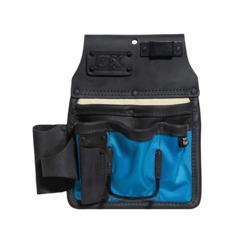 OX Ultimate 10-Pocket Leather & Nylon Drywaller’s Pouch w/ Kevlar Reinforcement