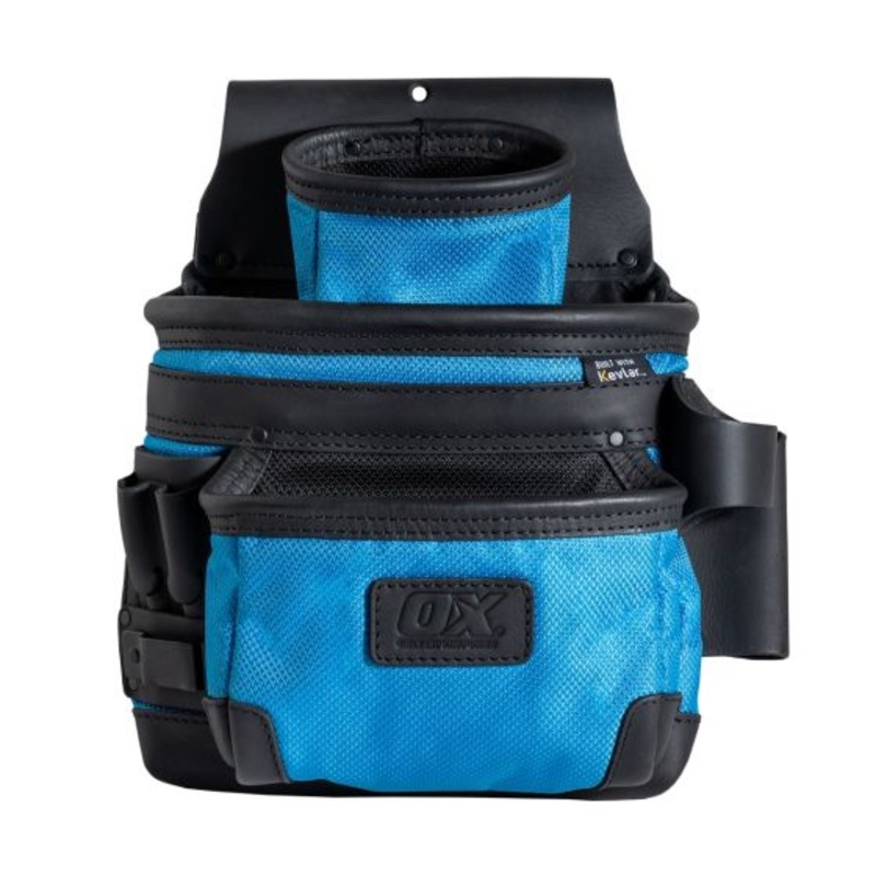 OX Ultimate 3-Pocket Leather & Nylon Fastener Pouch w/ Kevlar Reinforcement