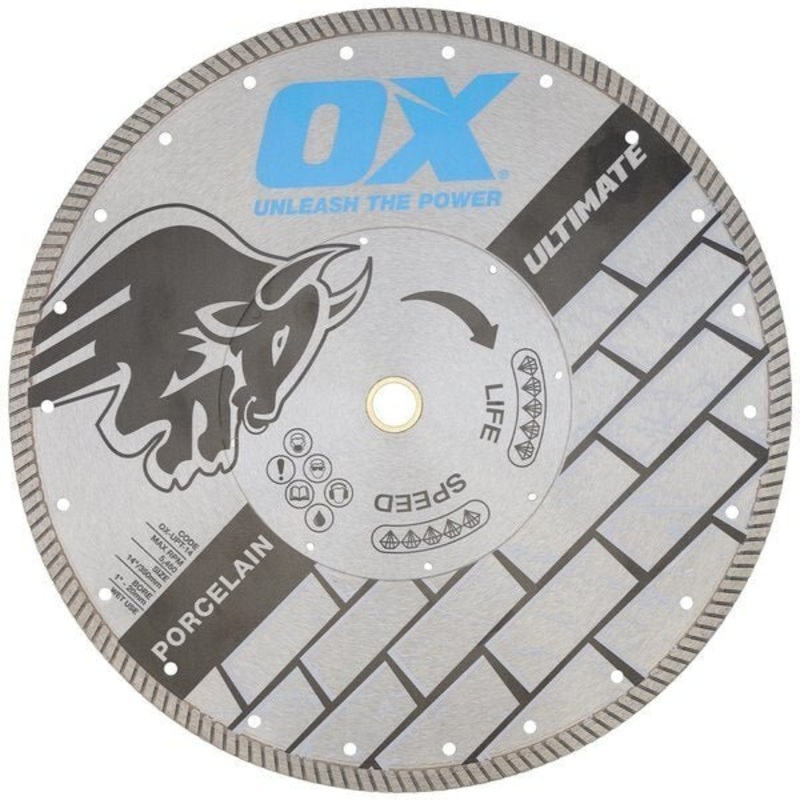 OX Ultimate Porcelain Tile Diamond Blade | Bore: 1 – 20mm