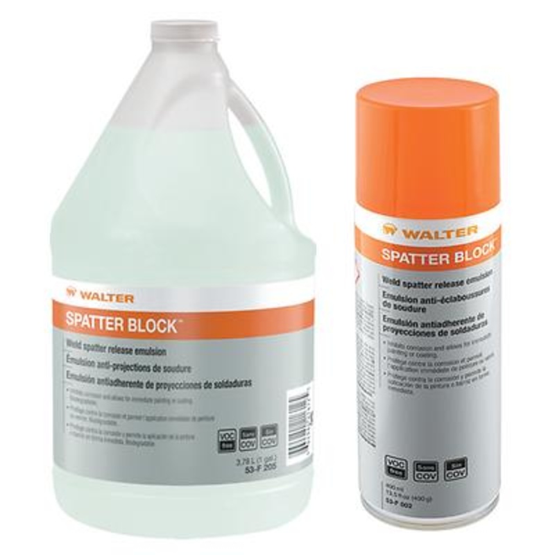 SPATTER BLOCK|Aerosol Pack of 12|Trigger sprayer Pack of 12|Liquid 1 Gallon|Liquid 5.2 Gallon|Liquid 55 Gallon