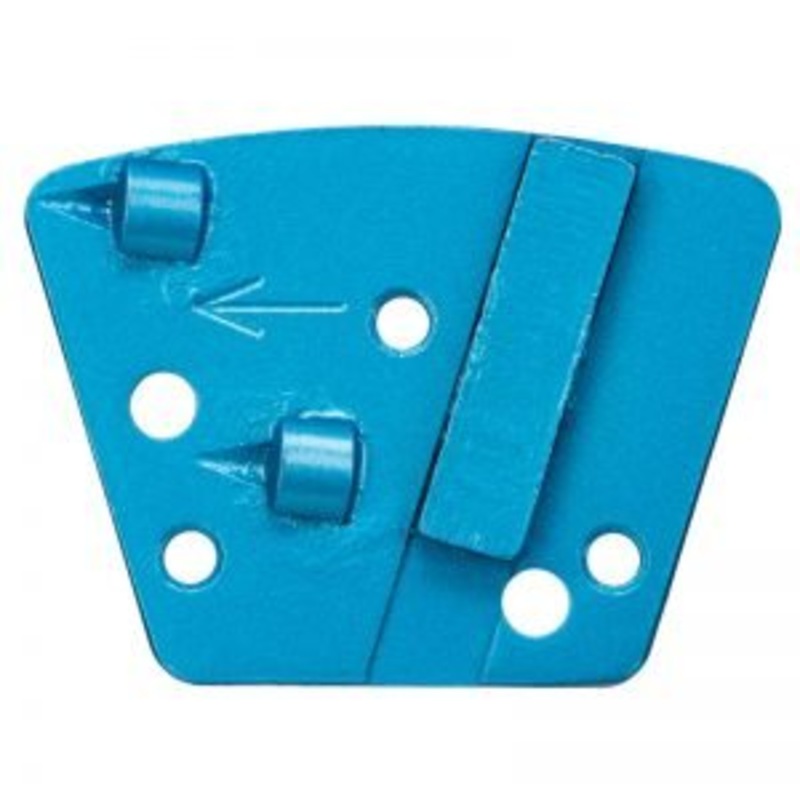 Trapezoid Bolt On – 2x 1/4 Round PCDs with Stabilizer Segment