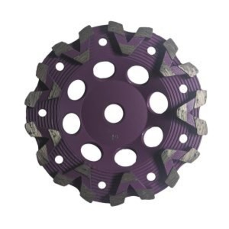 V CUP WHEELS #6 GRIT|5″ 9 SEG Non Threaded|5″ 9 SEG 5/8 – 11 Threaded|7″ 14 SEG Non Threaded|7″ 14 SEG 5/8 – 11 Threaded