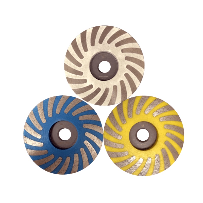 Turbo Resin Cup Wheels|4″ X 5/8″ -11th ( Medium  – Yellow Resin)|4″ X 5/8″ -11th ( Fine – White Resin)
