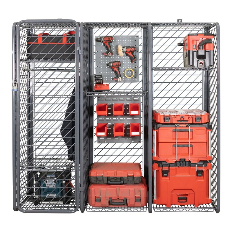 Tool Storage System|Wall Mounted Starter Unit|Wall Mounted Add On Section|Mobile – Two Sections Wide|Mobile – Three Sections Wide|Security option (Top Security Shelf & Lockable door)|Optional Metal Peg Board with Mounting Bar|Optional Metal Louvered Panel