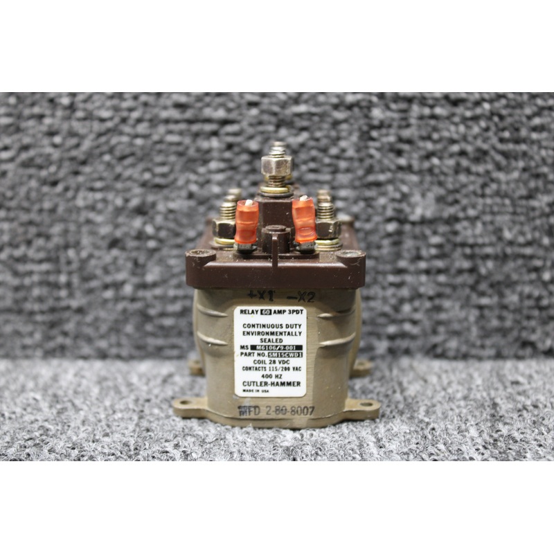 SM15CWD1 (Alt: M6106-9-001) Cutler-Hammer Relay (28V, 60A)