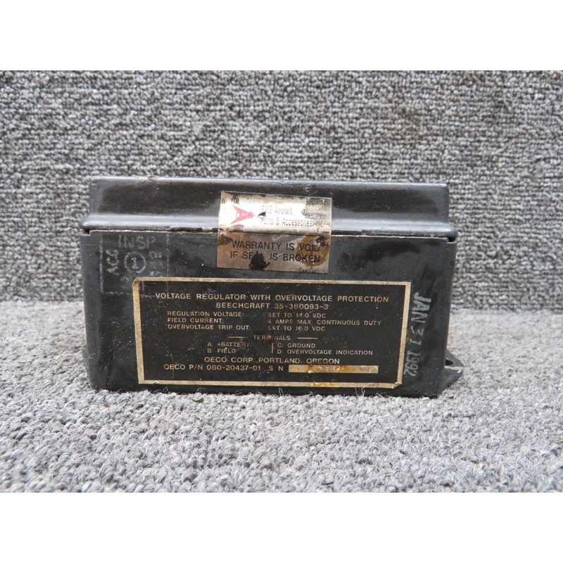 080-20437-01 (Alt: 35-380093-3) Oeco Corp Voltage Regulator (Volts: 14)