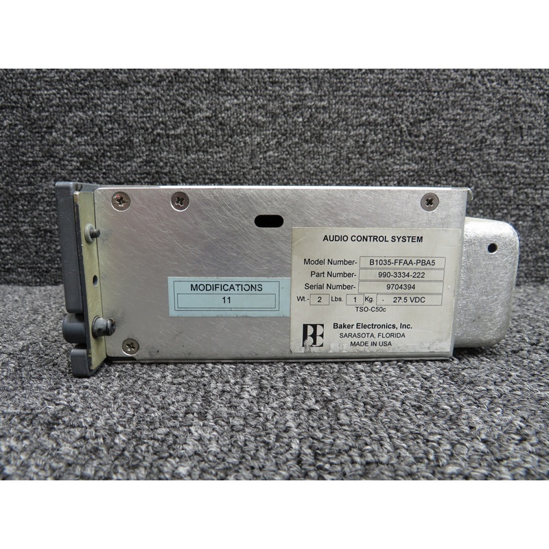 990-334-222 Baker B1035-FFAA-PBA5 Audio Control System
