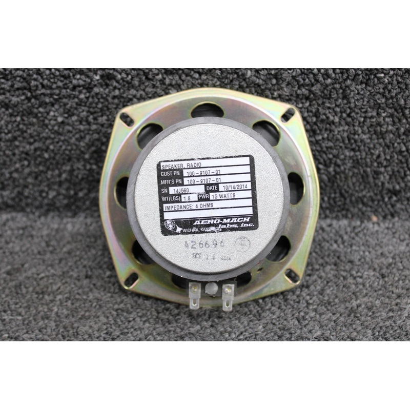 100-9107-01 Aeromach Radio Speaker Assembly (15 Watts, 4 Ohms)