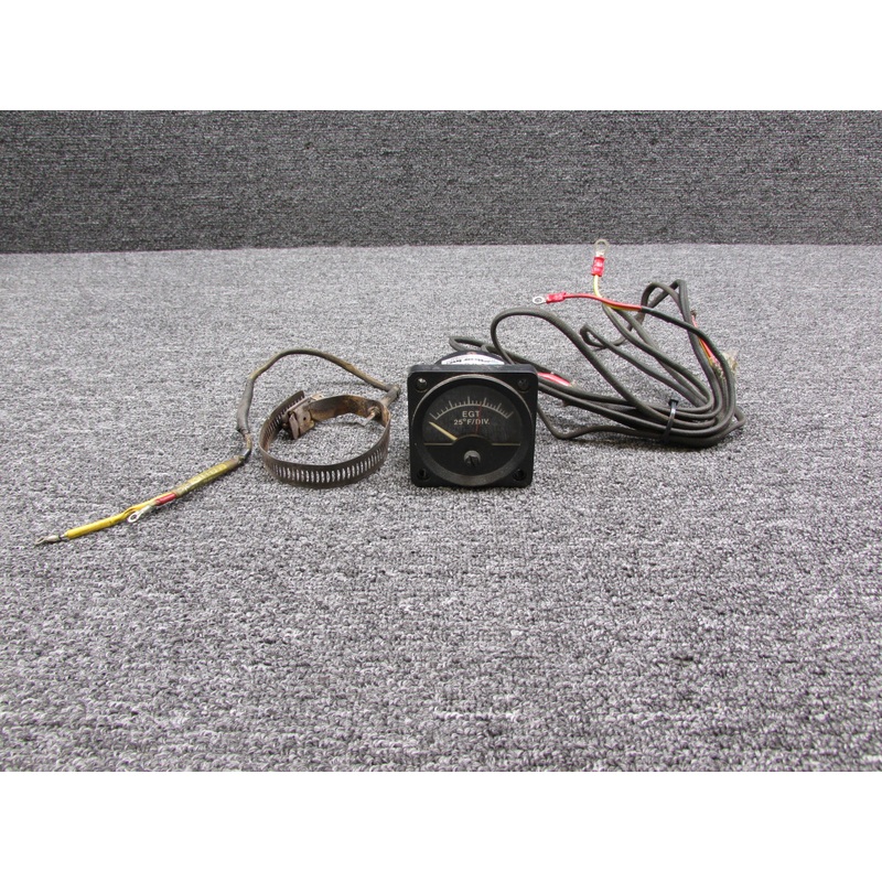 Alcor Exhaust Gas Temperature Indicator w Probe (Worn Wire Casing)