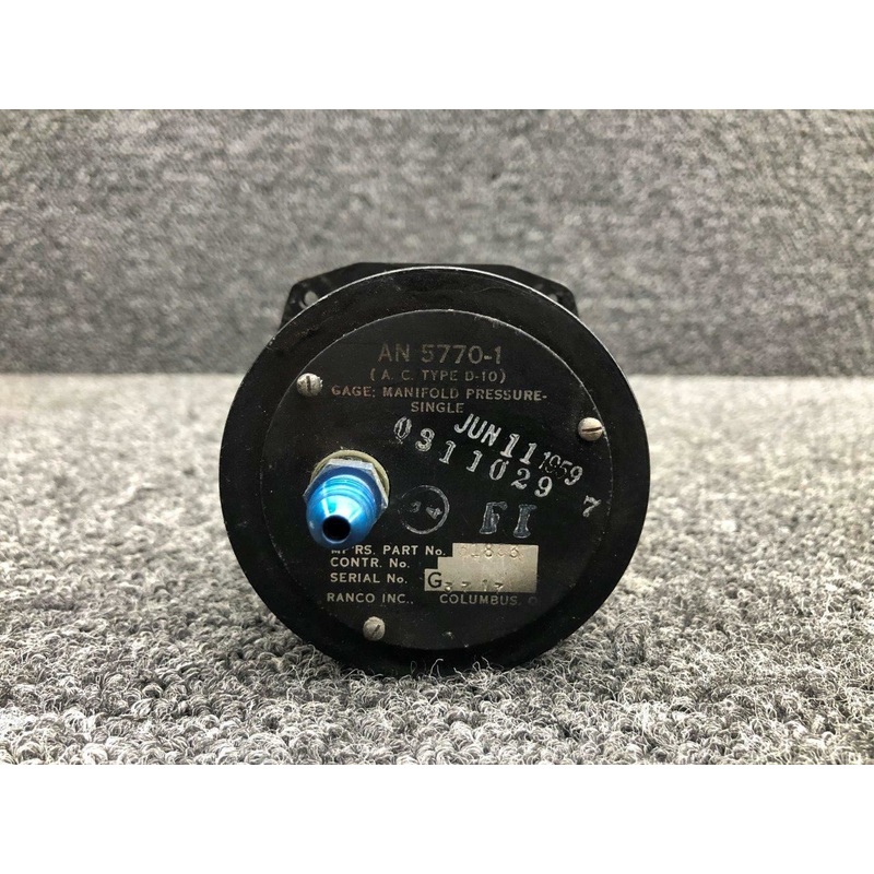 31853 (ALT: AN5770-1) Piper PA32-300 Ranco Manifold Pressure Indicator