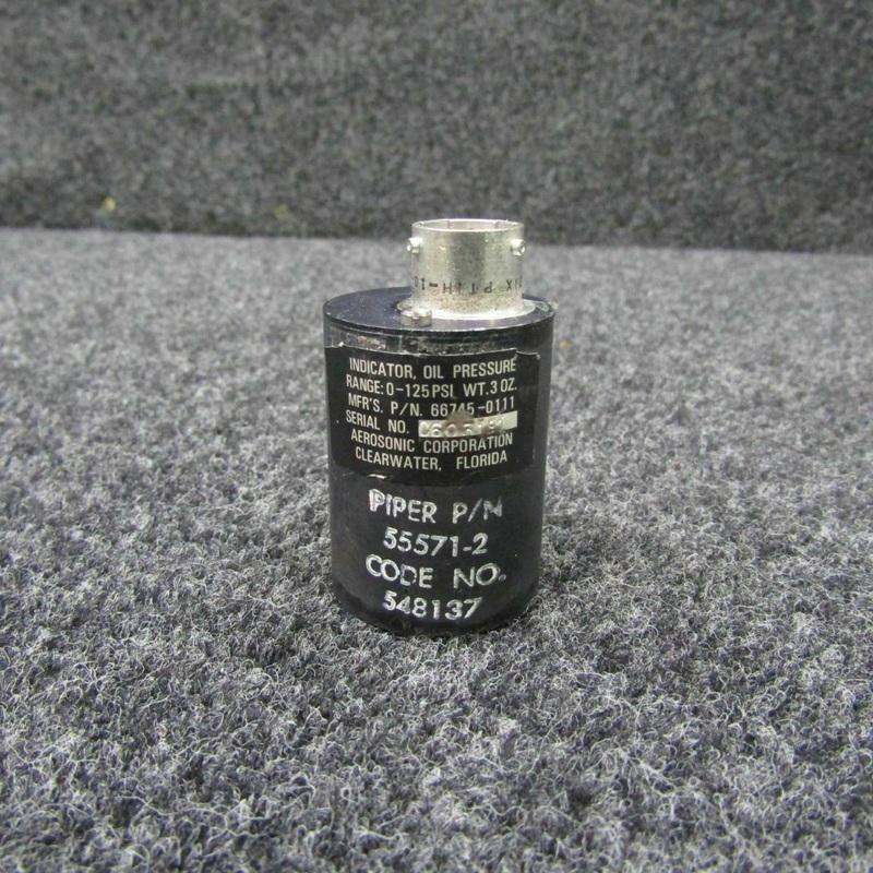 66745-0111 (USE: 55571-2) Piper PA31T Aerosonic Oil Pressure Indicator (C20)