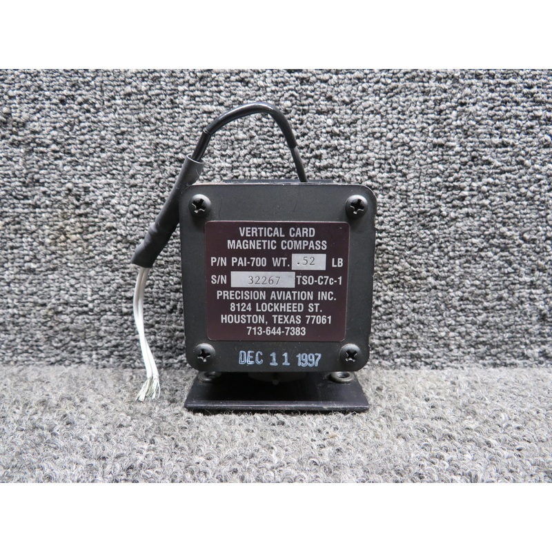 PAI-700 Precision Aviation Magnetic Compass Indicator (Lighted, 14V)